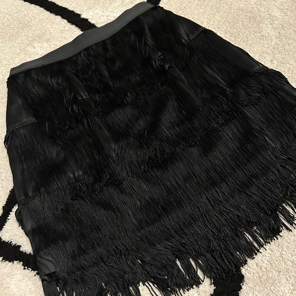 Fringe Mini Skirt